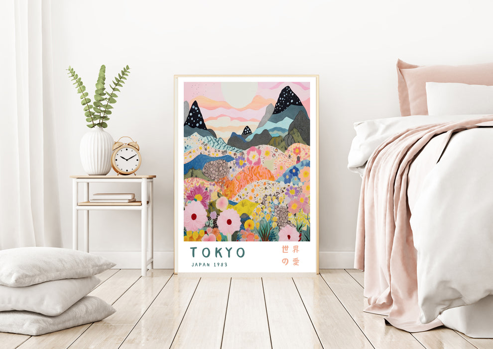 Japan Tokyo Landscape Mountain Art Print