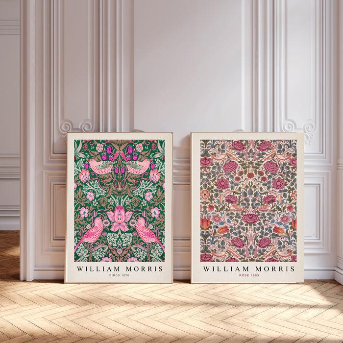 William Morris Bird and Rose Set Of Two Art Prints