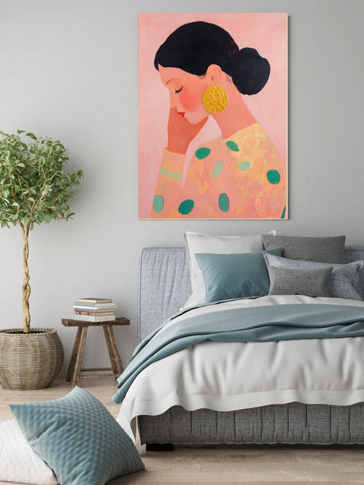 Portrait Of A Woman In Spot Art Print