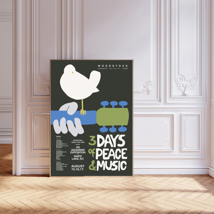 Vintage Woodstock Festival Art Print