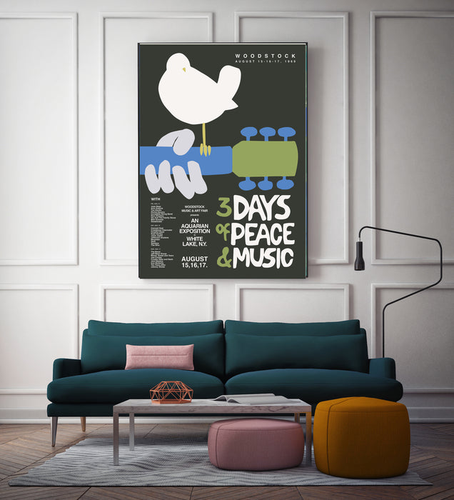 Vintage Woodstock Festival Art Print