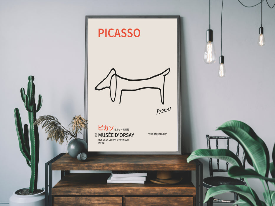 Picasso Dog Japanese Exhibition Art Print