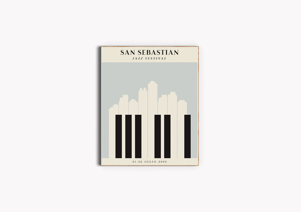 Jazz San Sebastian Festival Blue art Print