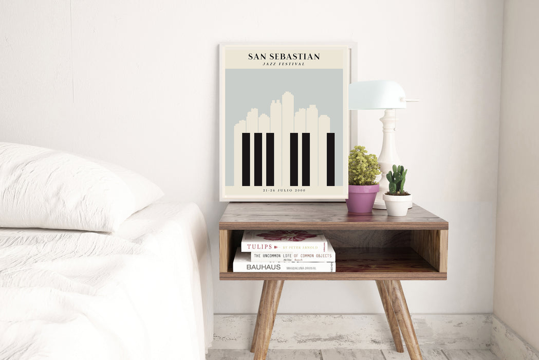 Jazz San Sebastian Festival Blue art Print