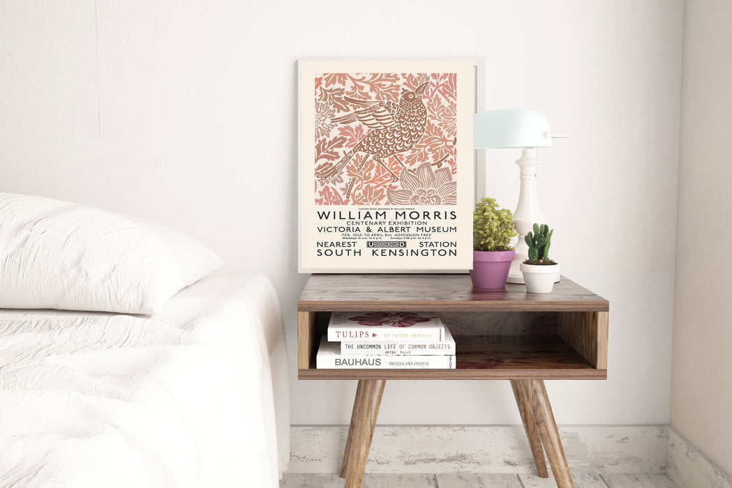 William Morris Pink Bird Art Print