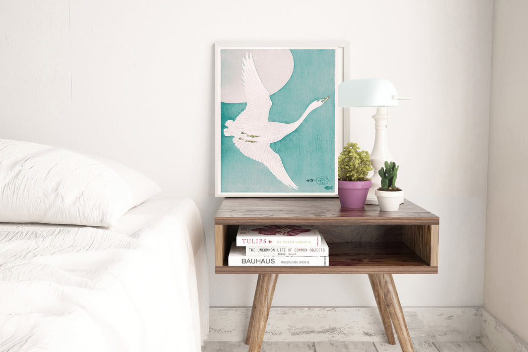 Vintage Japanese Swan Print