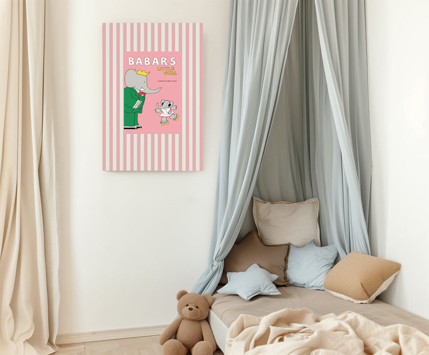 Babar the Elephant Goes Ballet Vintage Nursery Art Print