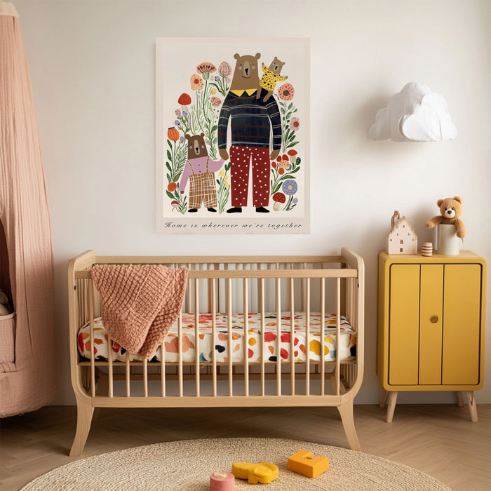 Bear Family Quote Nursery Art Print