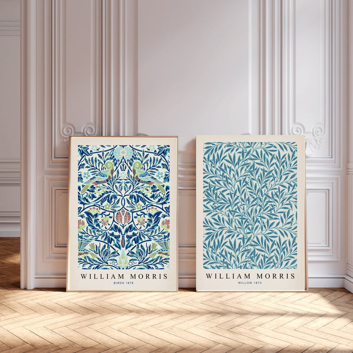 William Morris Blue Bird Set Of Two Art Prints