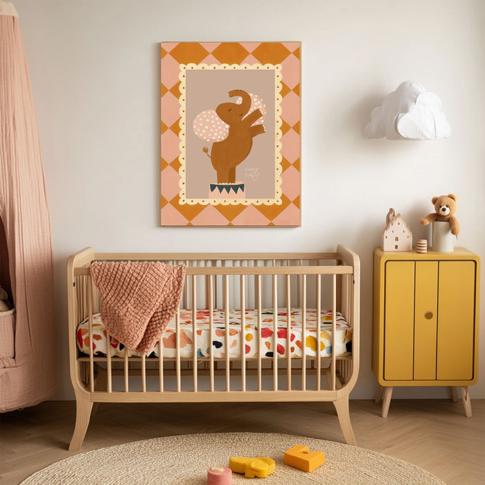 Circus Elephant Nursery Art Print