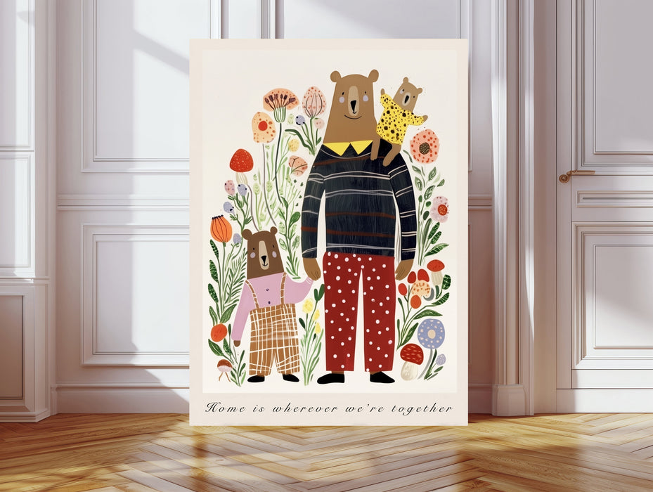 Bear Family Quote Nursery Art Print