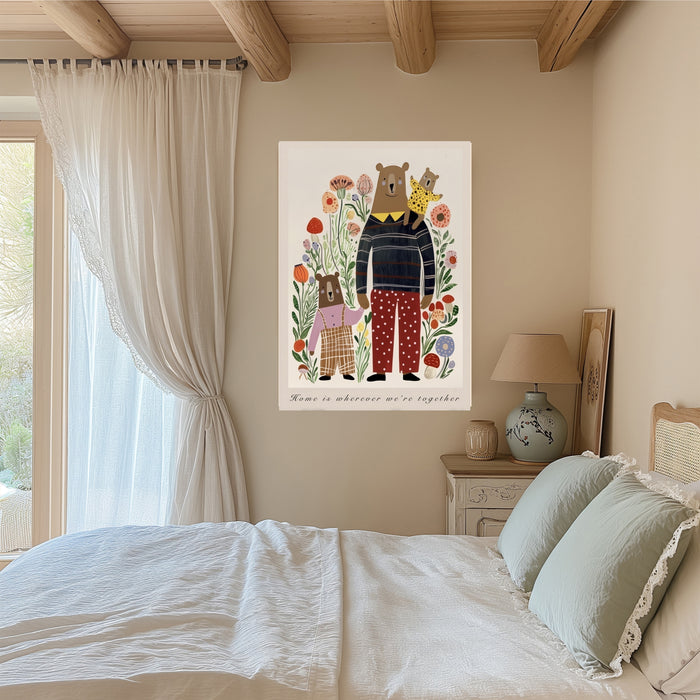 Bear Family Quote Nursery Art Print