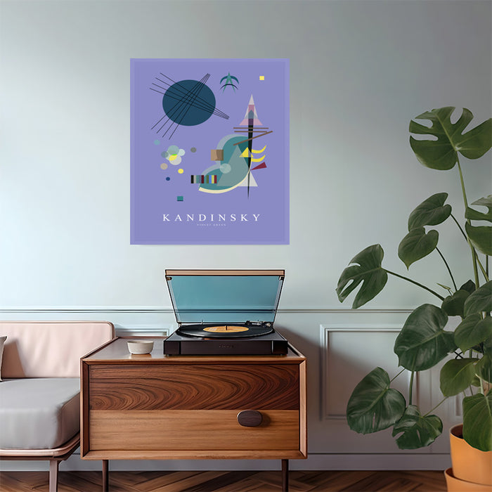 Kandinsky Violet Green Print | Lilac Purple Geometric Abstract Poster | Bauhaus Exhibition Wall Art