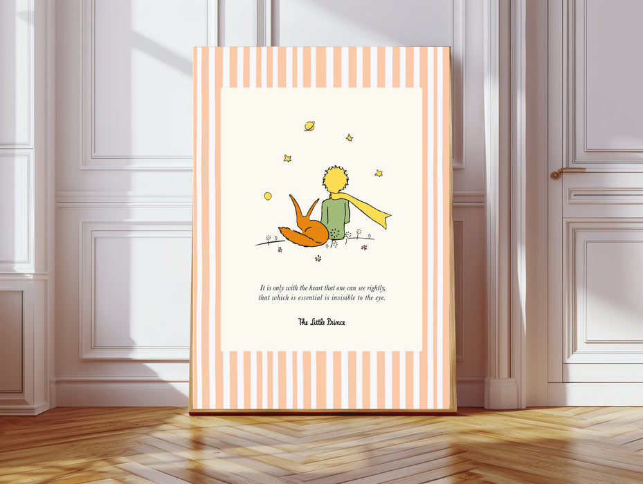 The Little Prince Fox Vintage Children's Book Cover Art Print