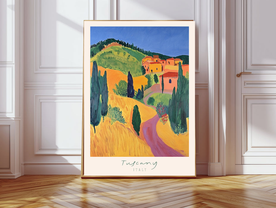 Tuscany Italy Travel Art Print | Italian Landscape Wall Art