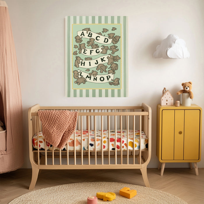 Histoire de Babar Vintage Alphabet Print Set – A–Z Nursery Wall Art