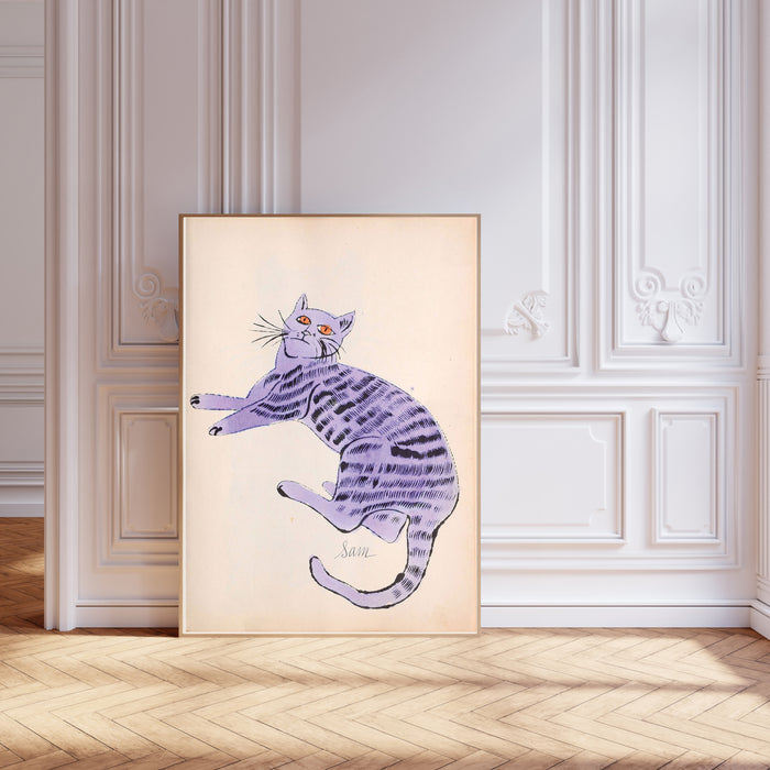 Andy Warhol Lilac Cat Giclee Art Print