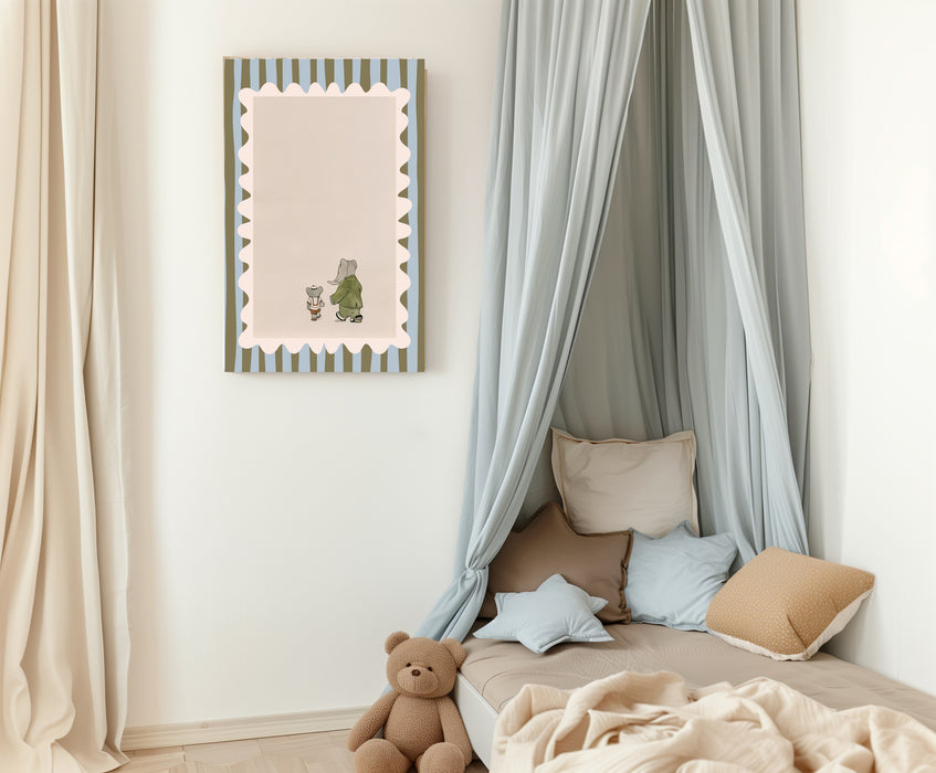 Babar the Elephant  Vintage Nursery Art Print