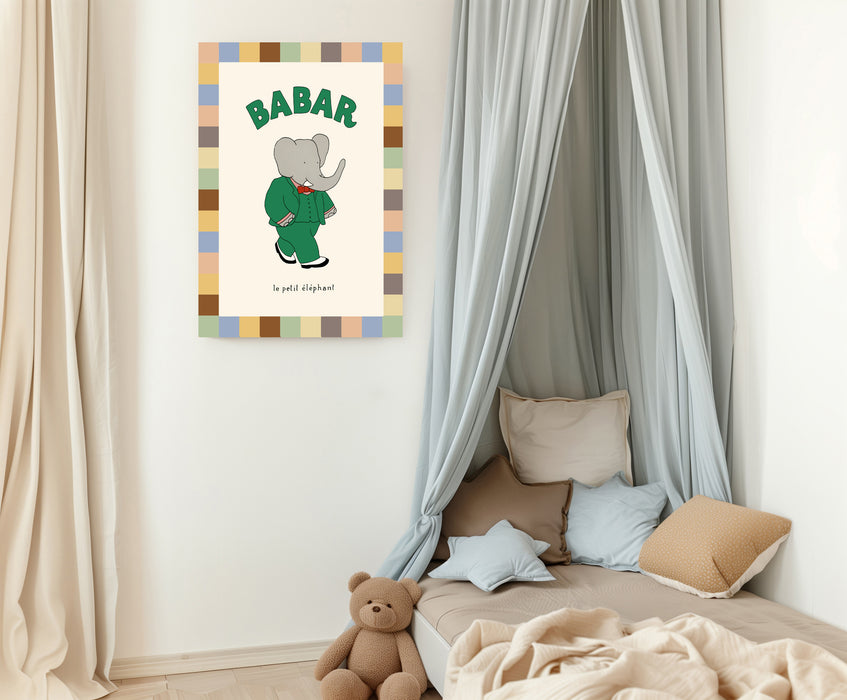 Babar the Elephant Book Vintage Nursery Art Print