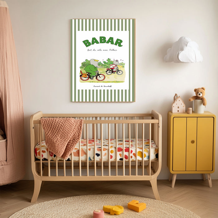 Babar The Elephant Green Set Of Two Nursery Art Prints