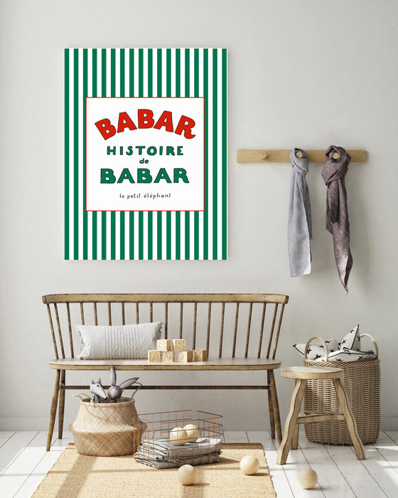 Babar the Elephant Book Cover Vintage Nursery Art Print