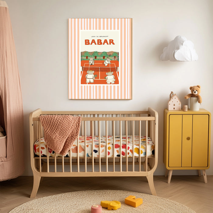 Babar The Elephant Tennis Set Of Two Nursery Art Prints