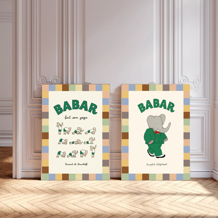Babar The Elephant Set Of Two Nursery Art Prints