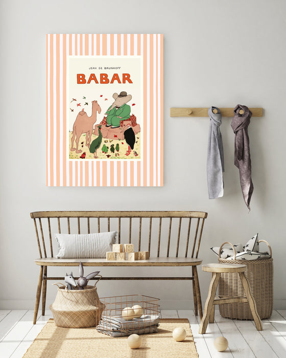 Babar the Elephant Camel Vintage Nursery Art Print