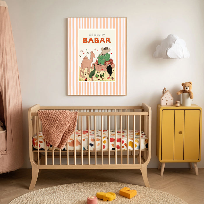Babar the Elephant Camel Vintage Nursery Art Print
