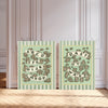 Vintage Babar alphabet A to Z print set in sage green and cream