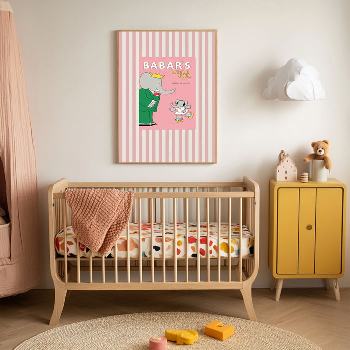 Babar the Elephant Goes Ballet Vintage Nursery Art Print