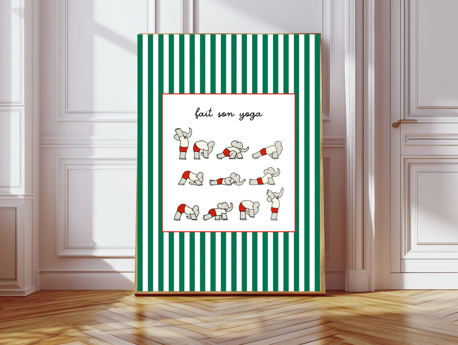 Babar The Elephant Green Set Of Two Nursery Art Prints