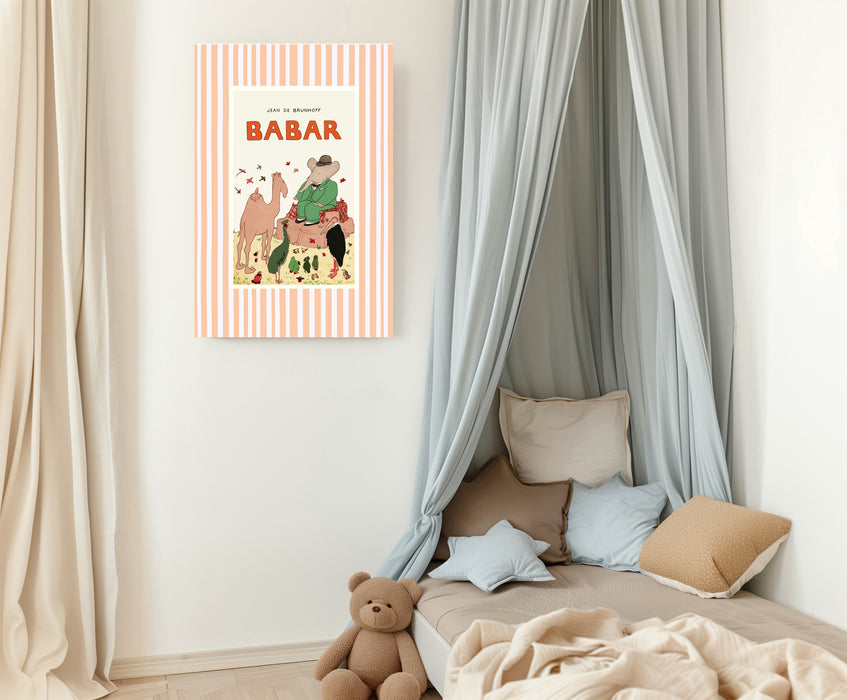 Babar the Elephant Camel Vintage Nursery Art Print