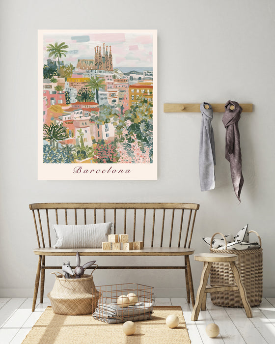 Barcelona City Travel Art Print