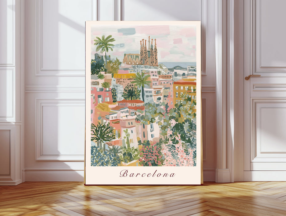 Barcelona City Travel Art Print