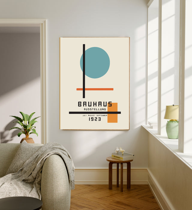 Bauhaus White Abstract Mid Century Art Print