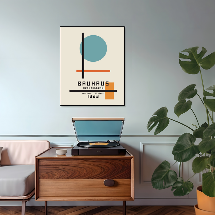 Bauhaus White Abstract Mid Century Art Print