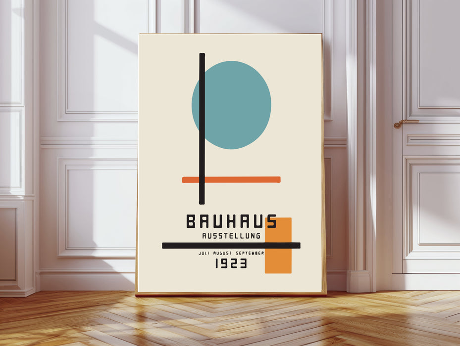 Bauhaus White Abstract Mid Century Art Print