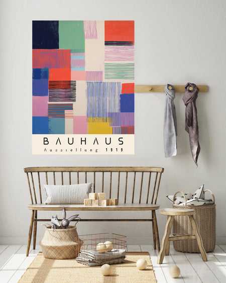 Bauhaus Abstract German Mid Century Art Print | Stanley Street Studio — detail