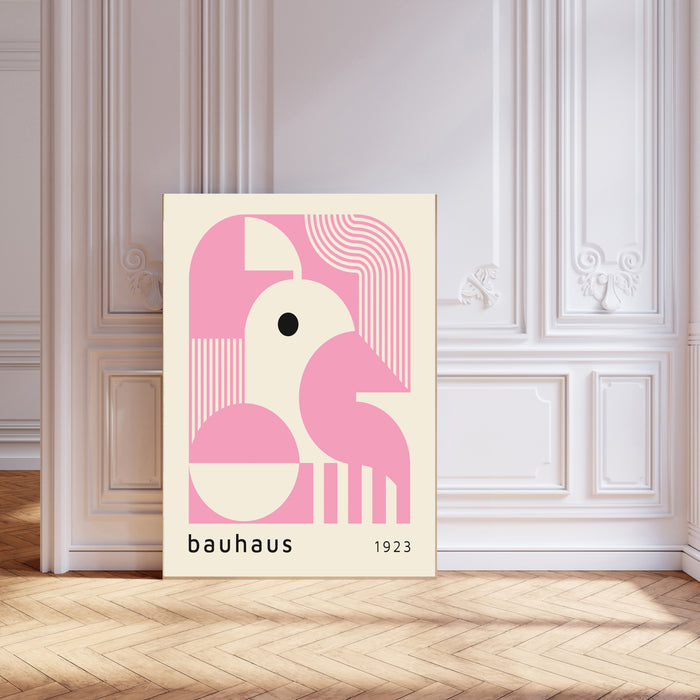 Bauhaus Mid Century Pink Art Print