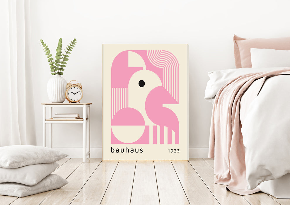 Bauhaus Mid Century Pink Art Print