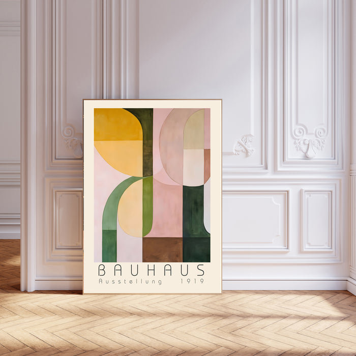Bauhaus Pastel Mid Century Set Of Two Art Prints