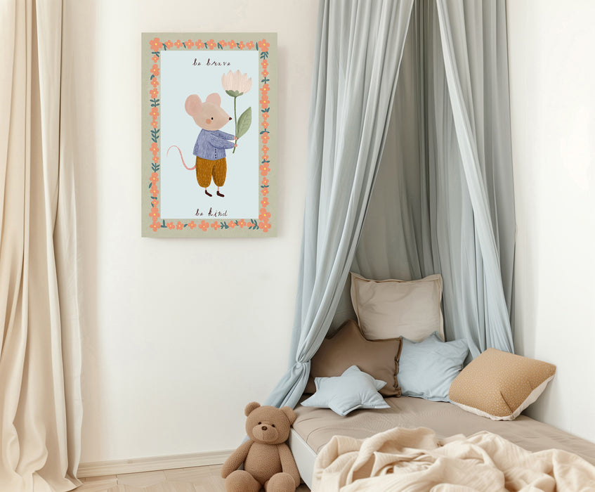 Be Kind Mouse Nursery Art Print