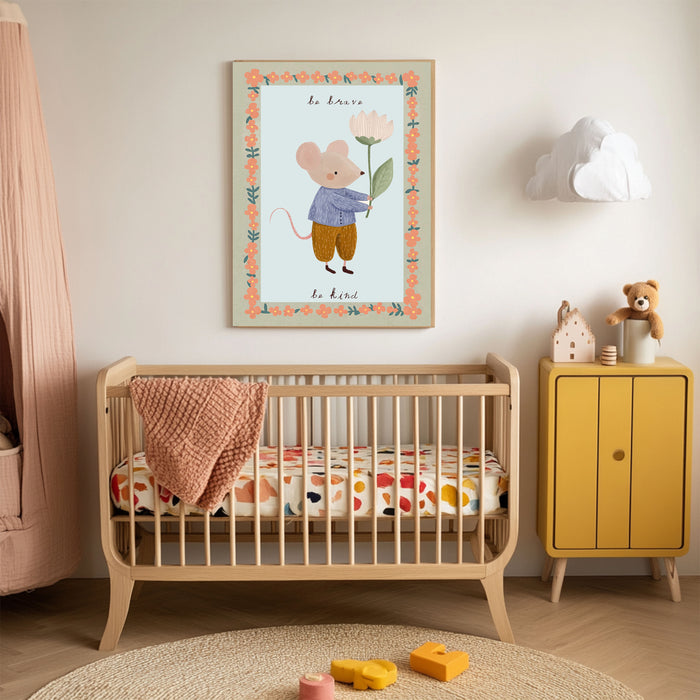 Be Kind Mouse Nursery Art Print