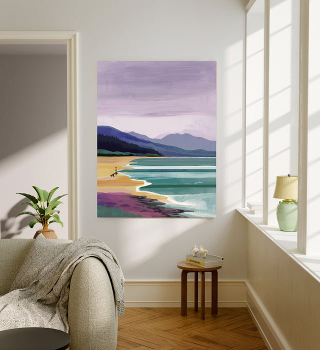 BeachWalking Coastal Landscape Art Print