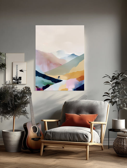 Trail Cycling Landscape Art Print