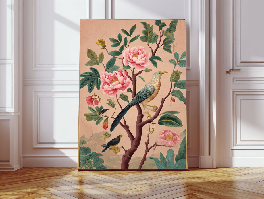 Chinoiserie Birds Set Of Two Art Prints