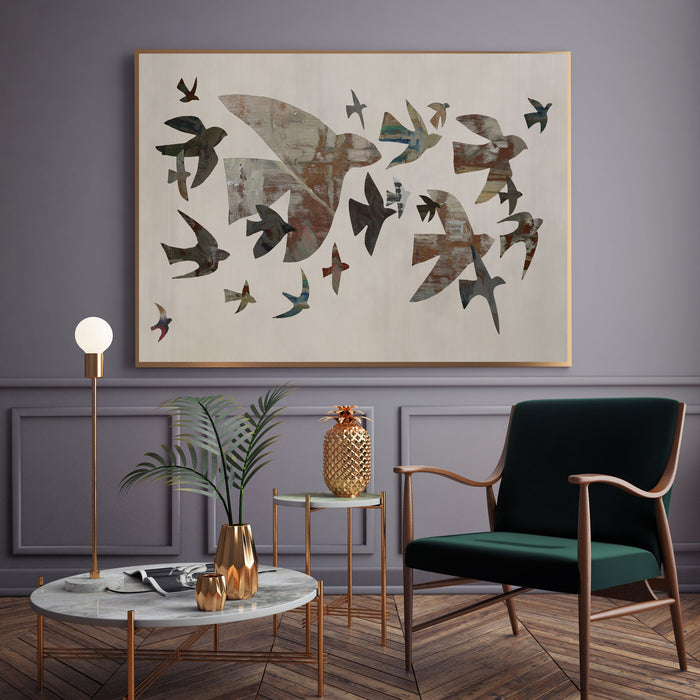 Minimalist Birds Painting Art Print
