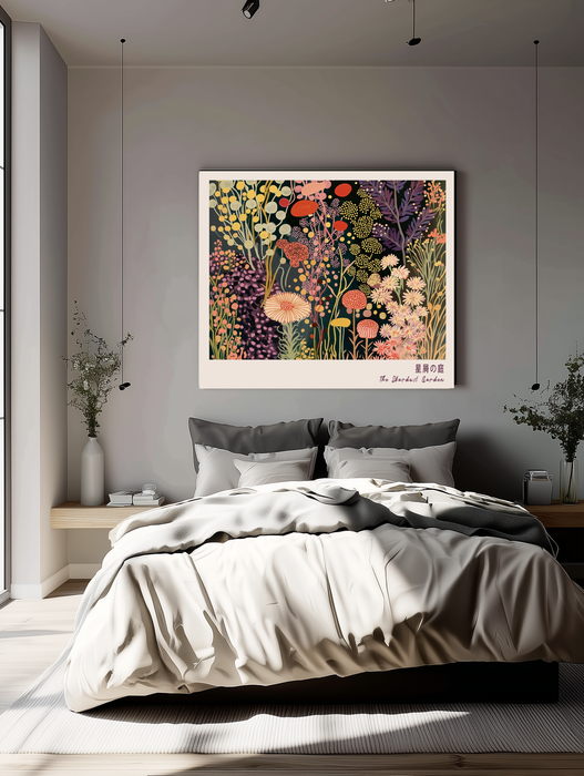 The Stardust Garden, Japanese Wildflower Botanical Art Print