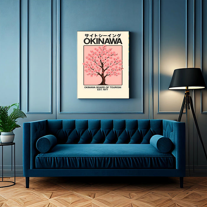 Japanese Tourism Travel Pink Blossom Art Print